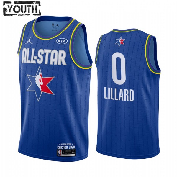 NBA Portland Trail Blazers Trikot Damian Lillard 0 2020 All-Star Jordan Brand Blau Swingman - Kinder NBA Portland Trail Blazers Trikot Damian Lillard 0 2020 All-Star Jordan Brand Blau Swingman - Kinder